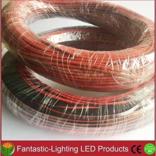 Red and black wires 200meter/lot 2pins cable wire extension AWG22 for LED single color strip light free shipping