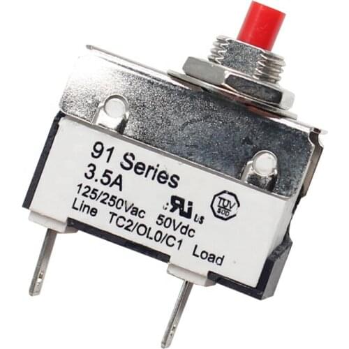 Kuoyuh 91 series 3.5amp manual reset dc motor overload protection circuit breaker