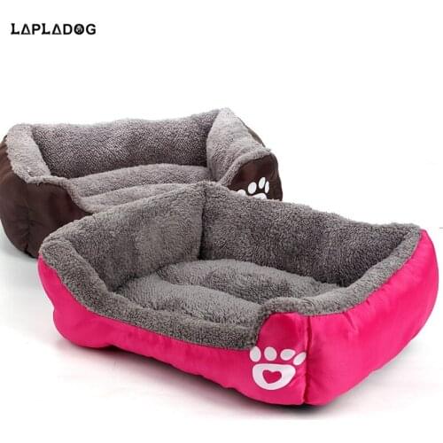 LAPLADOG Warm Winter Dog Bed Sofa Mat Kennel Doggy House Candy Colored Dog Cat Rabbit House Puppy Sleeping Nest