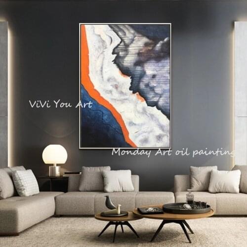 Hot Selling Artist Hand-painted Abstract Oil Paintings on Canvas Handmade Light Colors Oil Painting for bedroom wall decoration