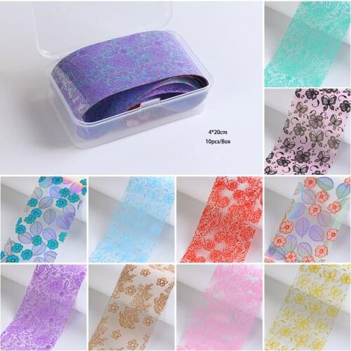 4*20cm Fashion Nail Foil Set Sticker Decal Nail Art Transfer Foils Designer Marble Nail Decoration Tools Sliders Wraps Manicure