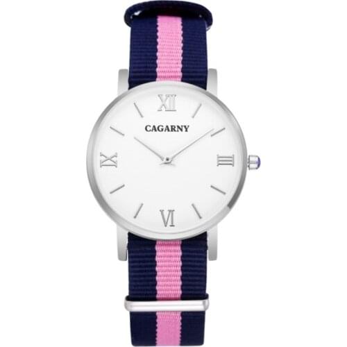 Fashion Women Watch Women Quartz Wristwatch Canvas Belt Ladies Dress Watches Women Watches Reloj Mujer Montre Femme Cagarny New