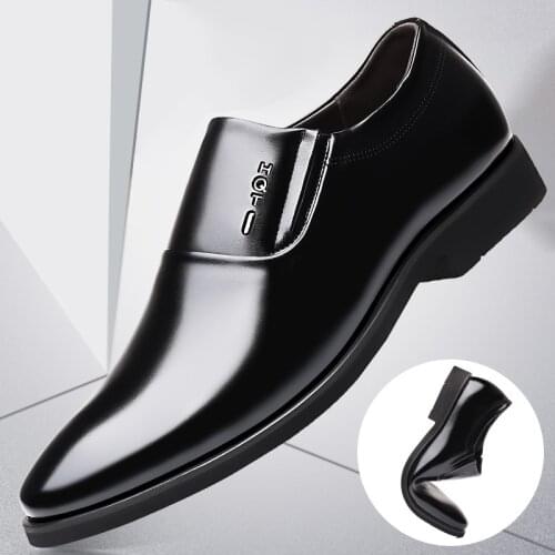 Slip-on Men Formal Shoes Business Formal Faux Leather MenS Dress Shoes Elegant Suit Office Warm Loafers Plus Size 47 48 shose