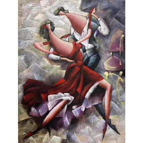 Musical Abstract Art Painting In the dance rhythms Playing music oil paintings on canvas Hand painted modern artwork wall decor