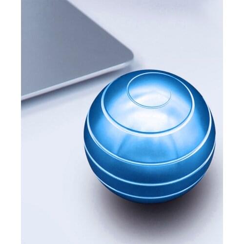 Adult Desktop Stress Relief Metal Toy Aluminum Alloy Decompression Hypnosis Rotary Gyro Fingertip Toy Kinetic Round Spinner Gift