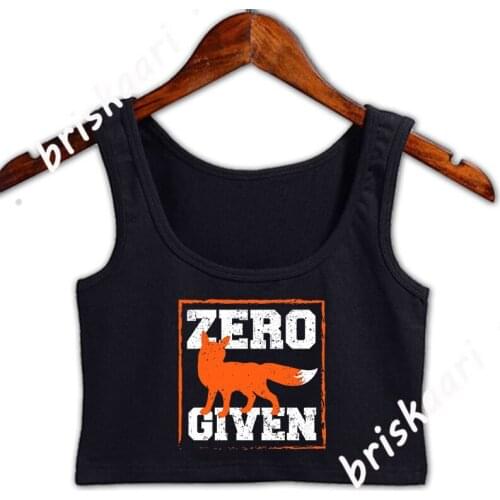 Zero Fox Given Crop Top Women Sleeveless Design Funny Casual Pattern Unique Plus Size 4xl Tank Top Spring Vest