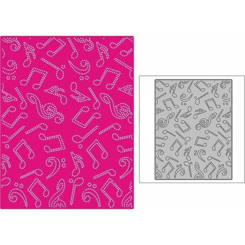 New Dotted Music Life Note Background Panel 2021 Metal Cutting Dies for Scrapbooking and Card Making Embossing Craft No Stamps