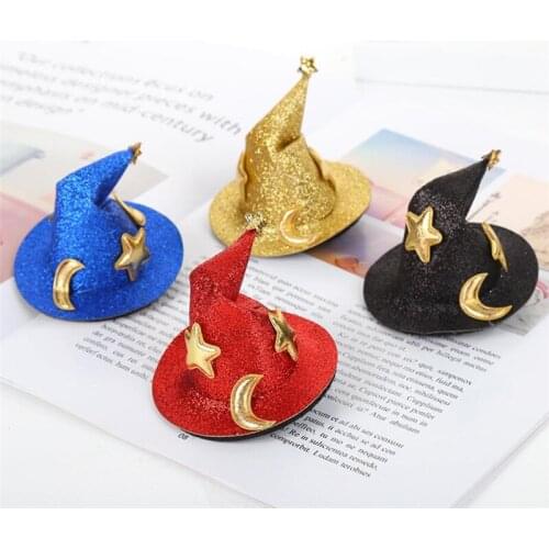 New Halloween Children Witch Hat Hairpin Performance Party Hats Props DIY Cosplay Hair Accessories Halloween Ball Dress Up