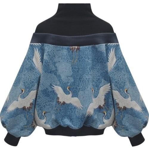 2021 Spring New Sweatshirt Hedging Stitching Printing Long-Sleeved Half-High Collar Fake Two-Piece Sweater Womens Top Trend