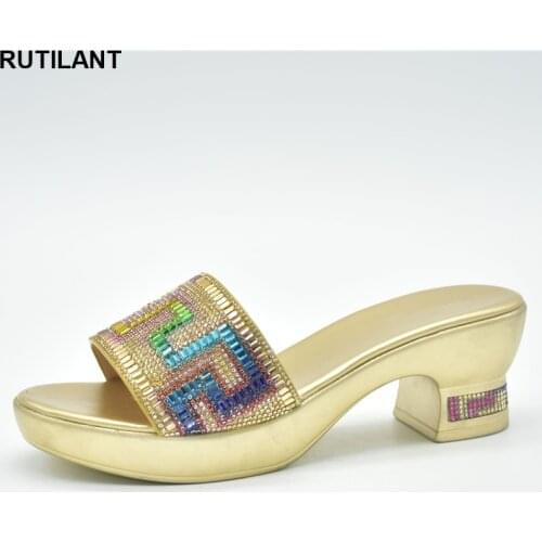 New Ladies Sandals Shoes Rhinestone Women Wedding Shoes Italian High Heels Autumn Slipper for Wedding 2021 Sexy Platform Pumps