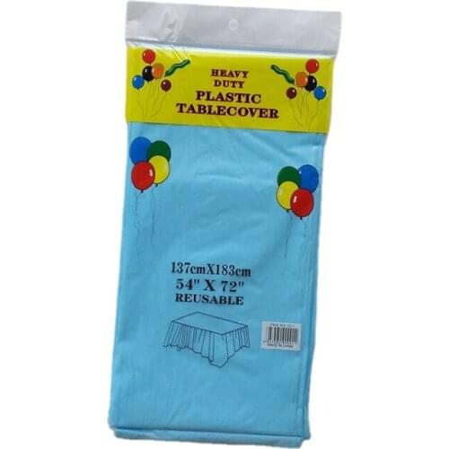 Disposable Party Tablecloth Plastic Material Solid Color Wedding Birthday Party Table Cover Rectangle Desk Cloth h2