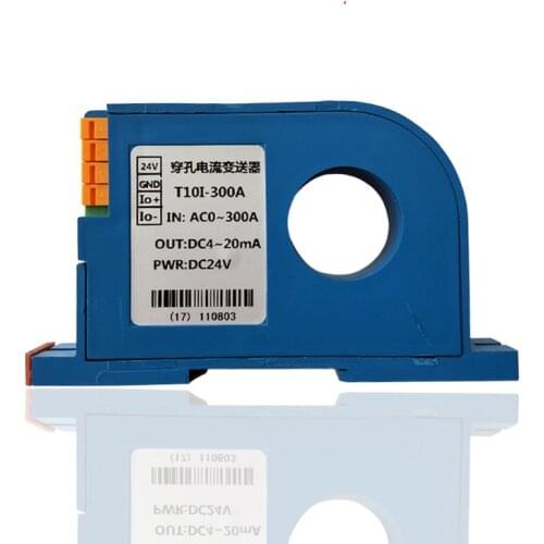 AC 1A 2A 5A 10A 20A 30A 50A 100A 150A 200A 250A Input AC Current Transmitter 4-20mA Output CT for Meters