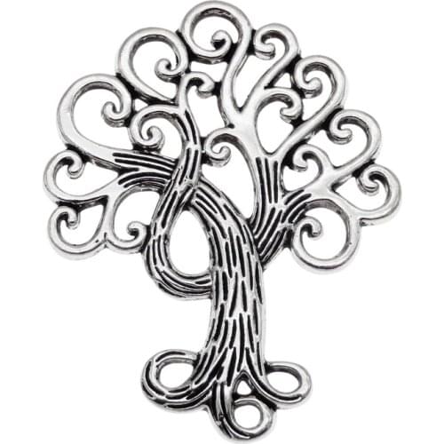 4pcs/lot Large size Metal Alloy Charms Life Tree 40*50mm tree chams, Antique Metal plated tree of life charms,DIY supplies