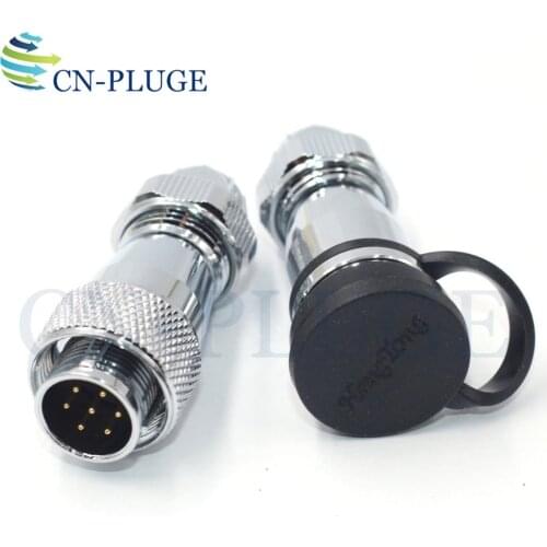 WS16 Series LED Power Metal Wire Docking Connector 7-pin Waterproof Connector Plug & Socket Rated Current 5A IP67