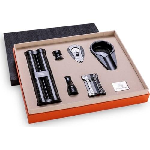 Cigar set ashtray lighter cigar tube cigar drill cigar cutter cigarette holder 10 sets of smoking set CL-T302