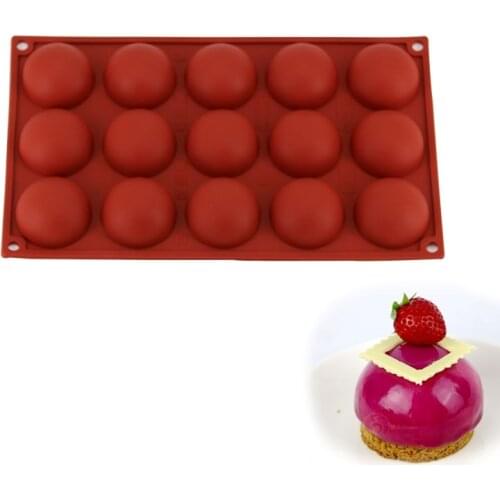 Silicone Semi Sphere Chocolate Mould Plastic Oven Baking Mold Bakeware Rectangle Cooking Bakeware Tools
