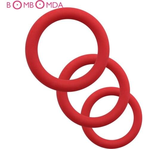 3pcs Tire Type Silicone Delay Ejaculation Cock Rings Black Red Blue Sex toys Products For Men Penis Rings Sex Cockring For Gay