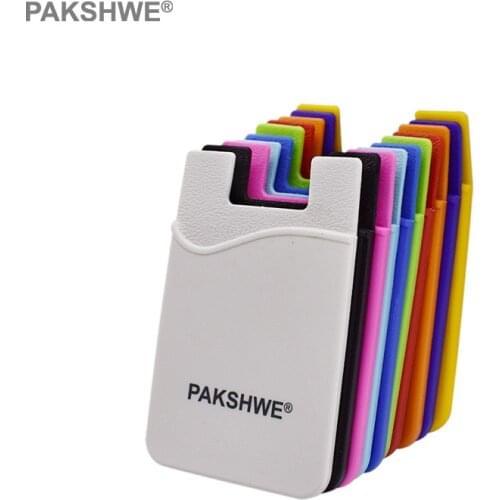500x Customized Logo Phone Card Holder Silicone Case Back Sticker Wallet for iPhone All Smartphones Universal