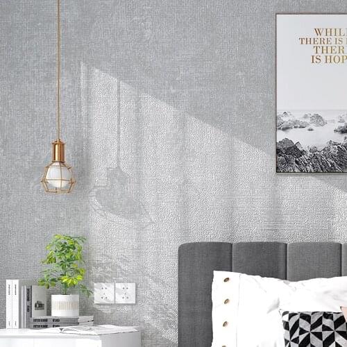 Modern 3D Embossed Plain Solid Color Waterproof Wallpaper For Study Bedroom Living Room TV Background PVC Vinyl Wall Paper Rolls
