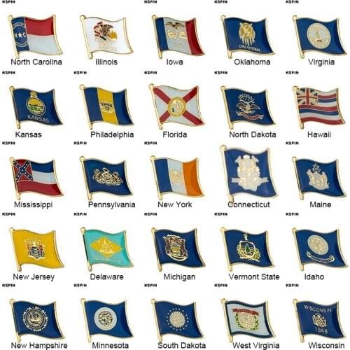 U.S.A Arizona State Natinal Lapel Pins Flag Lapel Pins Country Flag Badge Flag Badge Brooch