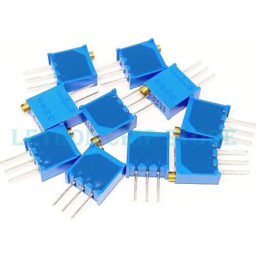 10pcs 3296W 3296 50 100 200 500 ohm 1K 2K 5K 10K 20K 50K 100K 200K 500K 1M ohm 103 100R 200R 500R Trimpot Trimmer Potentiometer