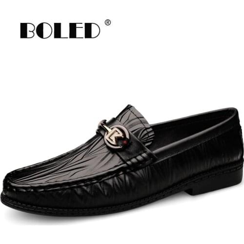 Quality Genuine Leather Shoes Men Slip On Loafers Soft Casual Shoes Flats Outdoor Breathable Driving Men Shoes Zapatos Hombre