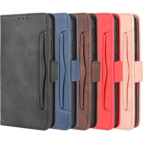 One Fusion Case Vintage Business Leather Coque Wallet Cover Slot Stand Flip Para Shockproof Shell for Motorola One Fusion Capa