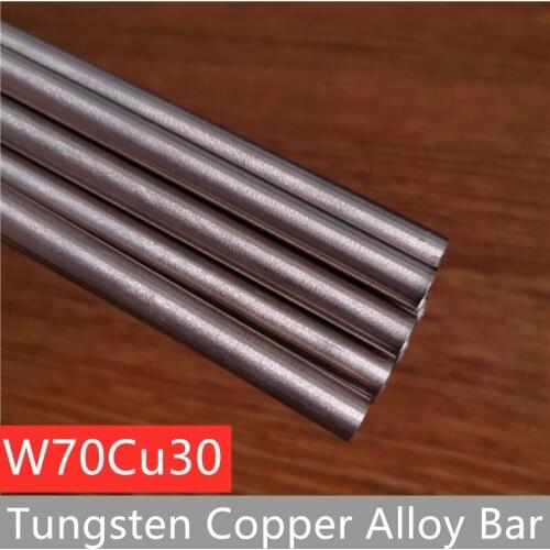 W70cu30, W70 tungsten copper alloy round bar, welding electrode copper tungsten bar diameter 2-12mm