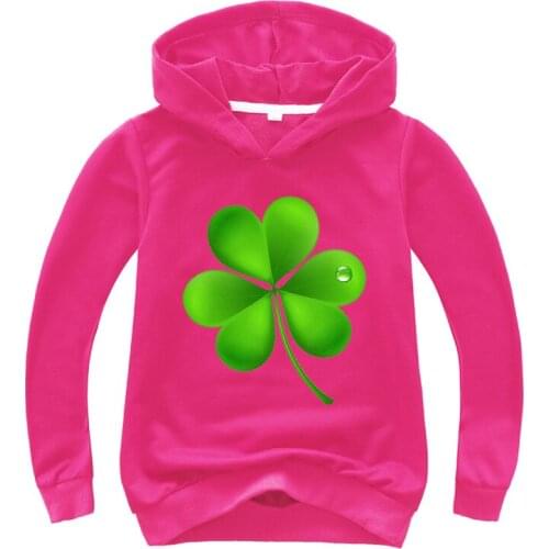 2-13Y boys girls Hoodies kid Cartoon Top Lucky grass Print pullover Cute Casual Happy posture sweater spring 2020 Funny coat