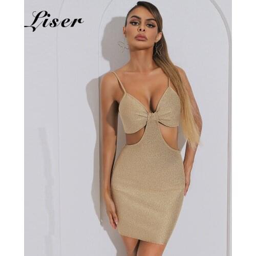 Liser 2021 New Summer Women Dress Sleeveless Strapless Bandage Dress Sexy Bodycon Elegant Club Celebrity Party Dresses Vestidos