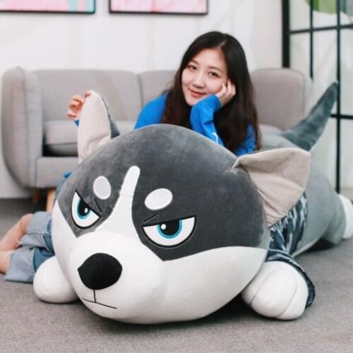 1m soft and cute cute plush husky 5 kinds of plush toys, husky dolls, plush animal gifts