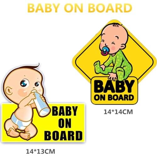 1pc Baby On Board SAFETY Car Window Stickers Yellow REFLECTIVE Warning Sign Accesorios