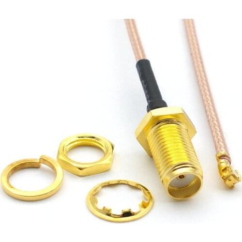 100pcs 20cm SMA Female to uFL/u.FL/IPX/IPEX Pigtail Cable RF Coax RG178 cable