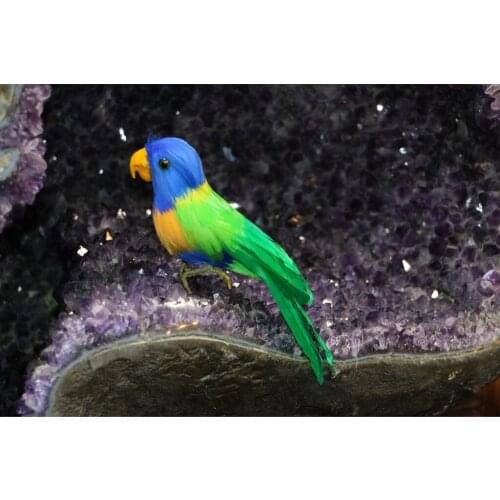 2pcs Artificial Bird Feathered Realistic Garden Home Decor Ornament Parrot