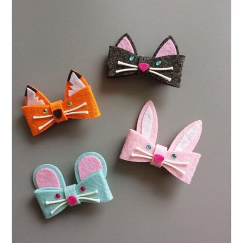 20 pcs/lot , 2017 Lovely Cartoon Animal Hair clips For Kids Children Girls Hair Accessories