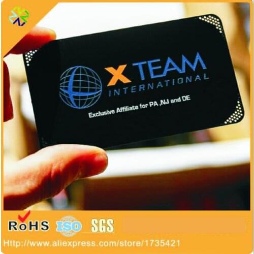 200pcs/lot) biggest factory in China!0.3mm thickness cheap Stainless steel matt black metal business card