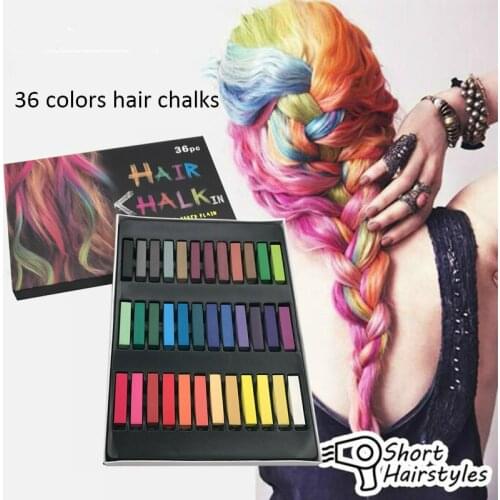 2020 Fashion 6/24/36 Colors Pins Non-toxic Temporary Pastel Hair Square Hair Dye Color Chalk Hair Styling Tools