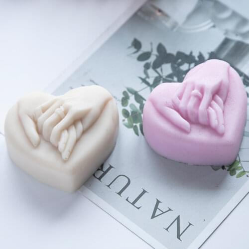 3d Heart-shaped Hand In Hand Handmade Silicone Soap Mold DIY Heart-shaped Soap Mold Chocolate Mold Handmade Soap Making Mold