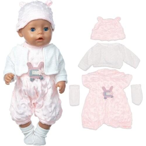 4Pcs/Suit+Coat+Hat+Socks Fit For born baby 43cm Doll Clothes Doll Accessories For 17inch Baby Doll