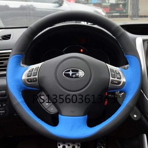Suitable for Subaru BRZ Forester XV Outback Legacy Impreza Tribeca hand stitched steering wheel cover leather suede grip cover