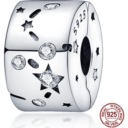 925 Sterling Silver Reflexion Series Charm Clear Zircon Reflexion Beads Fit Original 3mm Bracelet Reflexion Jewelry