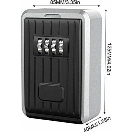 Indoor Outdoor 4 Digit Door Lock Combination Safety Lock Code Storage Wall Box