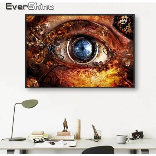 EverShine Full Square Diamond Painting Eye Picture Of Rhinestones Diamond Mosaic Cross Stitch Diamond Embroidery Full Display
