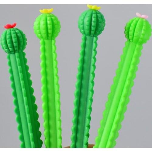 Prickly Pear Gel Pen Creative Fresh 0.5mm Black Kawaii Pen Student Carbon Signature Pen The Office School Supplies Stationery