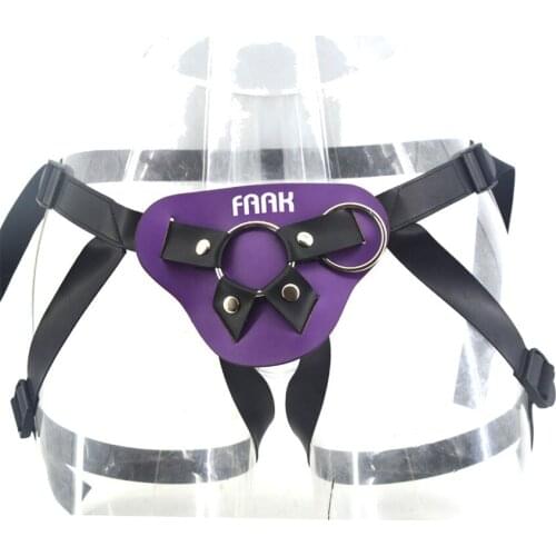 MLSice Leather Belt Strap on Dildo Panties Penis Adjustable Bondage Harness Strap-on Pants Double Metal Rings for Women Lesbian