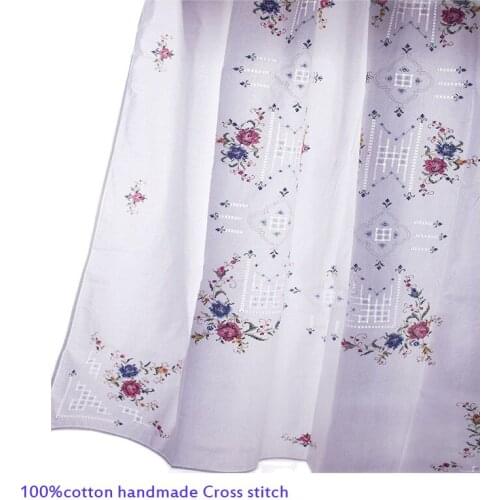 NEW Handmade lace 100%cotton Cross stitch Tablecloth dining tea Table Cover cloth kitchen Christmas Wedding party home decor