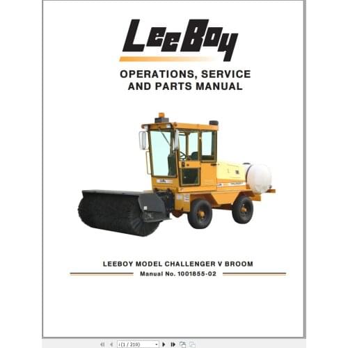 Leeboy Rosco LBP Construction Equipment All Model Operations Service & Part Manual