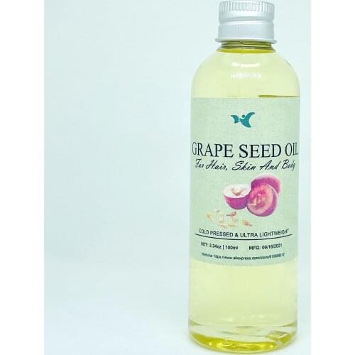 First pressed grape seed oil France, natural vitamins A, D, e, repair skin wrinkles, anti-aging antioxidant, eliminate scars