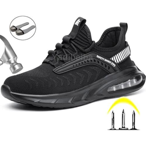 Anti-Puncture Safety Shoes for Men Work Sneakers Breathable Steel Toe Work Shoes Male Security Safety Boots Men Work Boots 2021