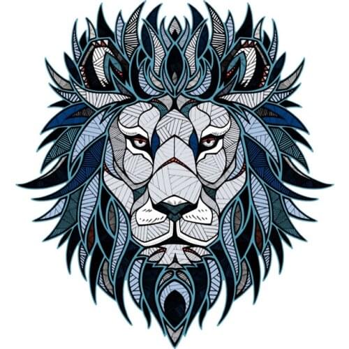 Dawasaru Creative Lion Head Pattern Car Sticker Personalized Decal Laptop Motorcycle Auto Accessories Decoration PVC,15cm*13cm